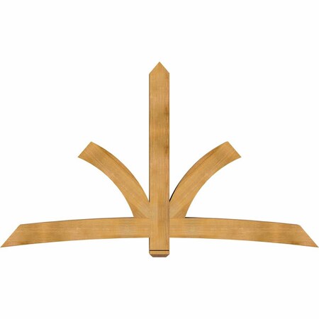 Ekena Millwork Davenport Rough Sawn Timber Gable Bracket, Western Red Cedar, 96"W x 56"H x 6"D x 6"F, 14/12 Pitch GBW096X56X0606DAV00RWR